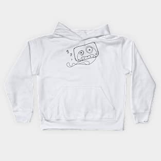 dented tape cassette Kids Hoodie